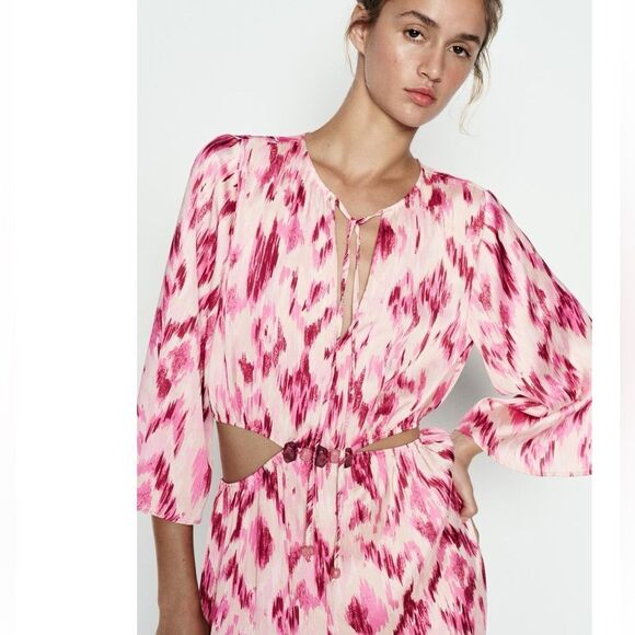 Zara cut out printed jumpsuit - Picture 4 of 10